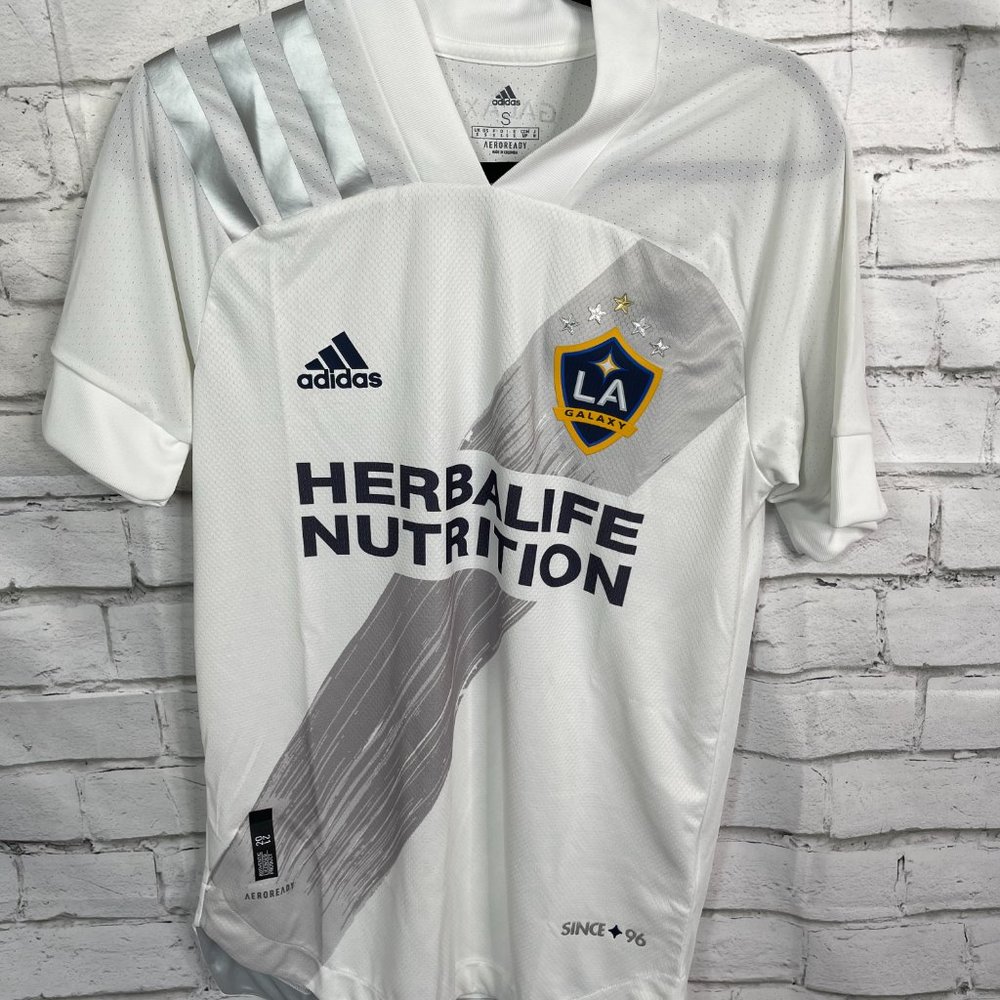 LA GALAXY ADIDAS  5 Stars 20/21 HOME AUTHENTIC JERSEY White EH6524 Size Small